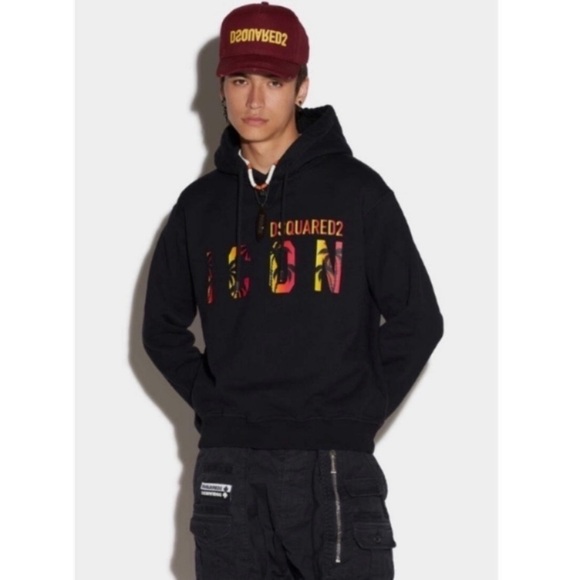 DSQUARED2 Hawaiian-Print Icon Hoodie - Picture 9 of 15